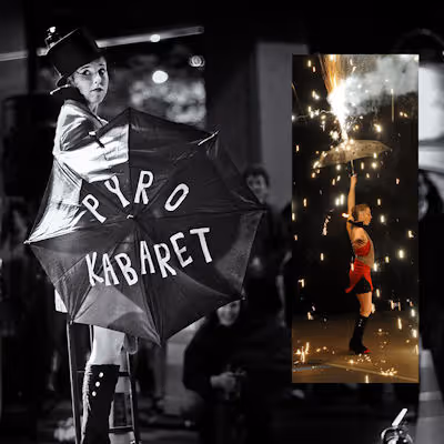 Pyro Kabaret par Illuzaö, spectacle de feu et pyrotechnie, performance