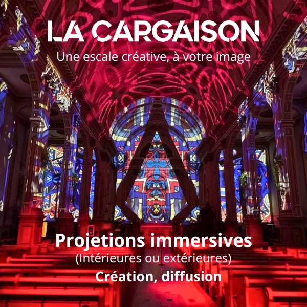 La Cargaison, projections immersives extérieures ou intérieures, projections vidéos architecturales, Québec, Canada
