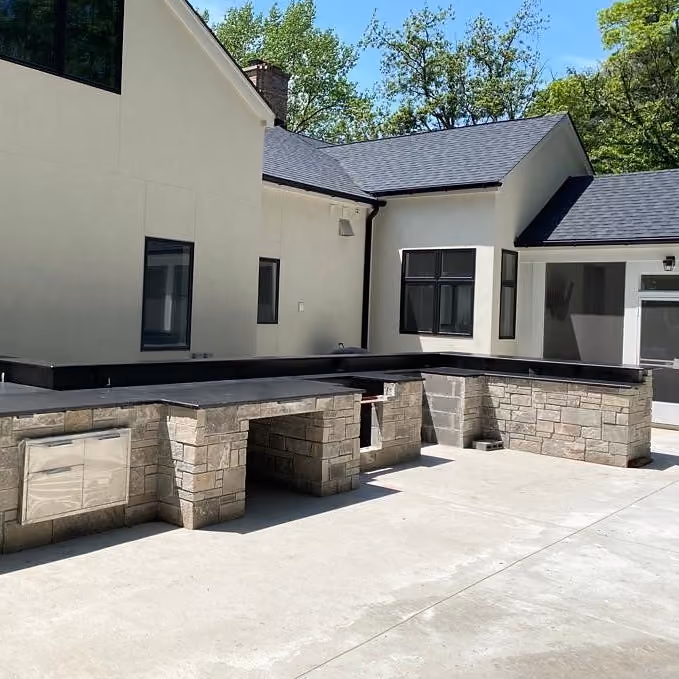 Outdoor Kitchen and Grill / Bar Top Outdoor Bar Top Countertops Project