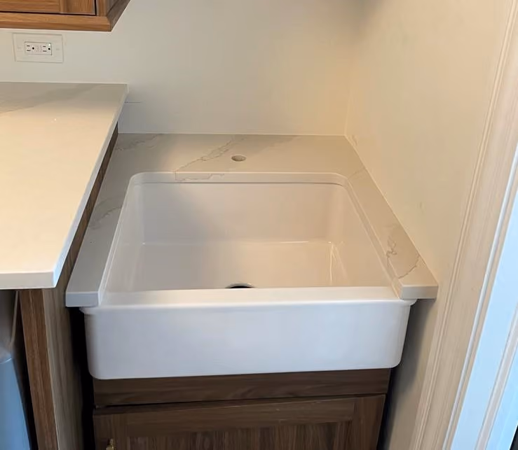 Quartz Remnants - Laundry Sink Vanity Top Quartz - Laundry Sink Vanity Top