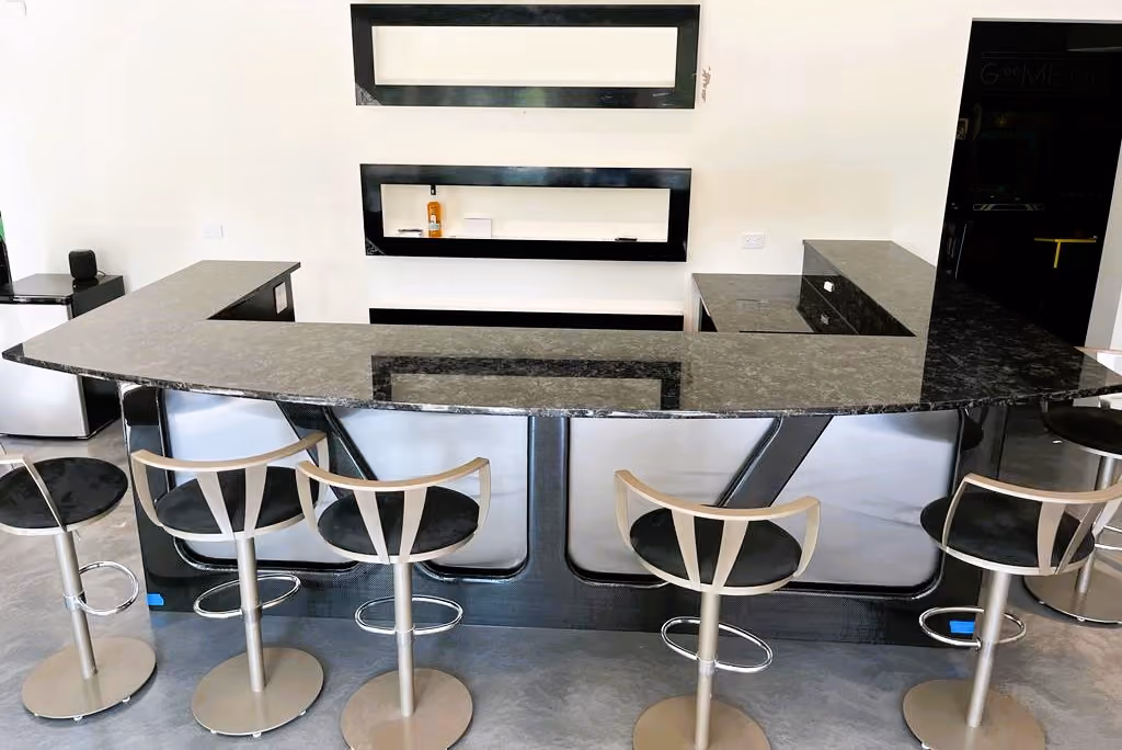 Bar Top Project - Marble and Granite Tech, Inc. Black Granite Bar Top Project