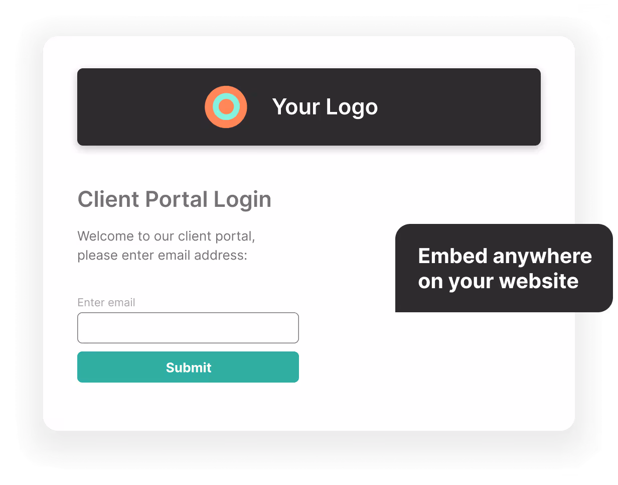 Screenshot of Coordinate's Client Portal Login Page