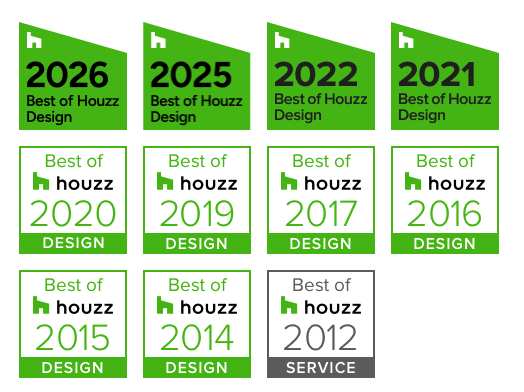 Since 2014 olson lewis has been honored with Best of Houzz Design Awards