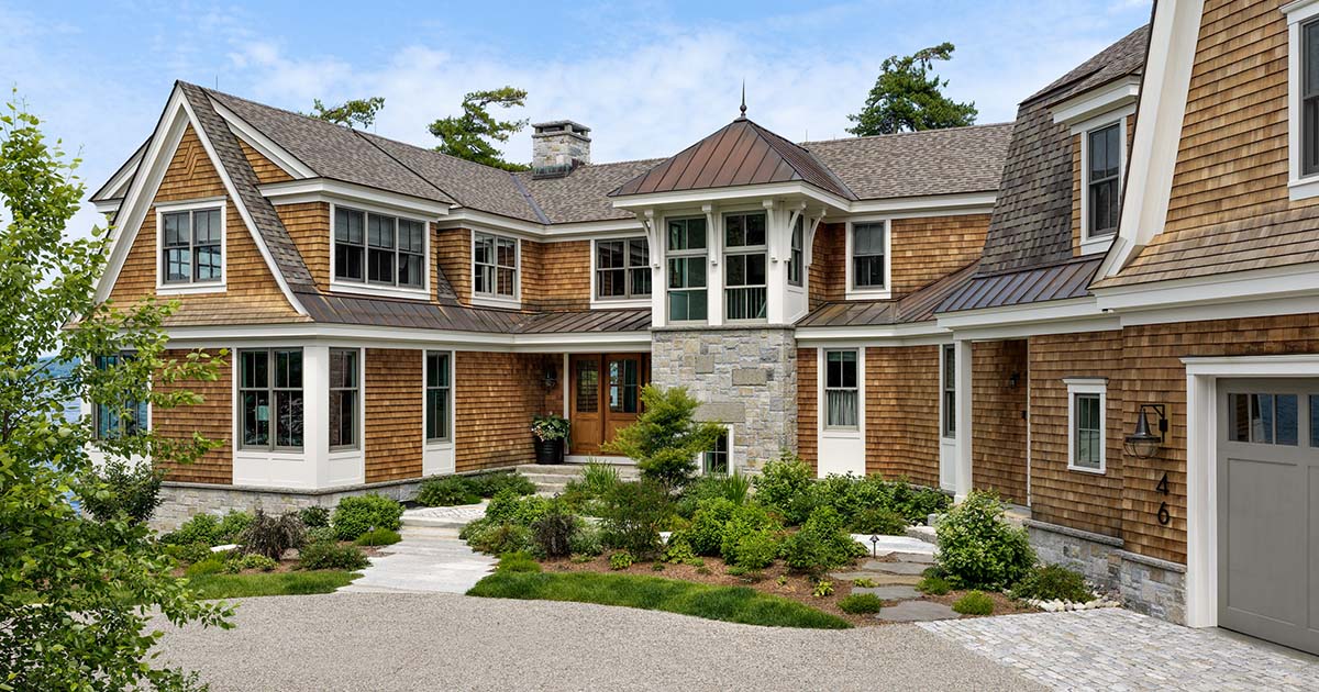 Lake house on the point