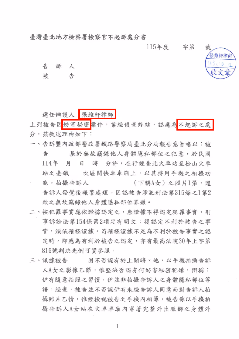 未經他人同意拍照會構成妨害秘密嗎|遭控竊錄獲不起訴