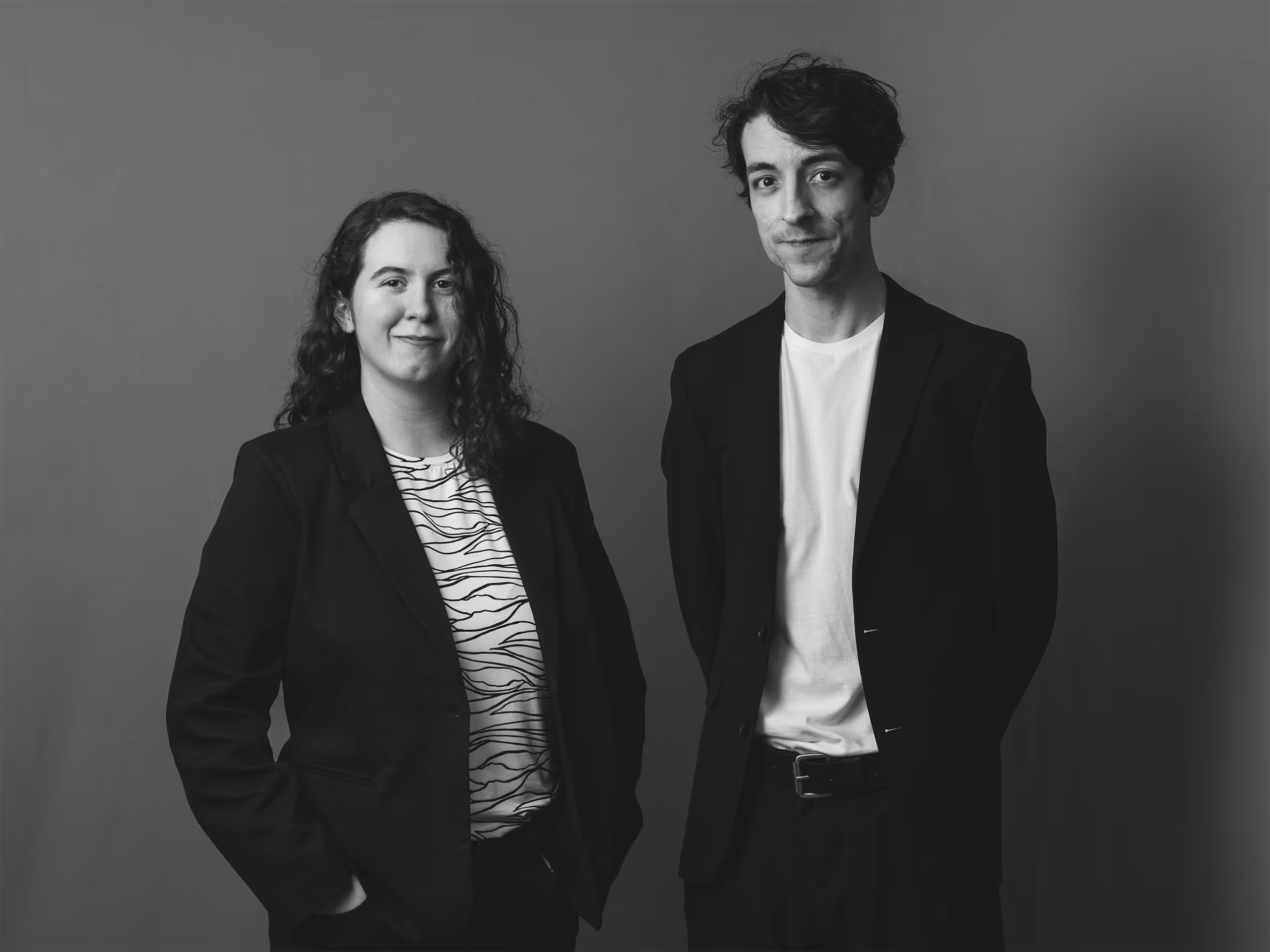 Studio leftright team portrait featuring Kinsey Still and Marconi Douetts.