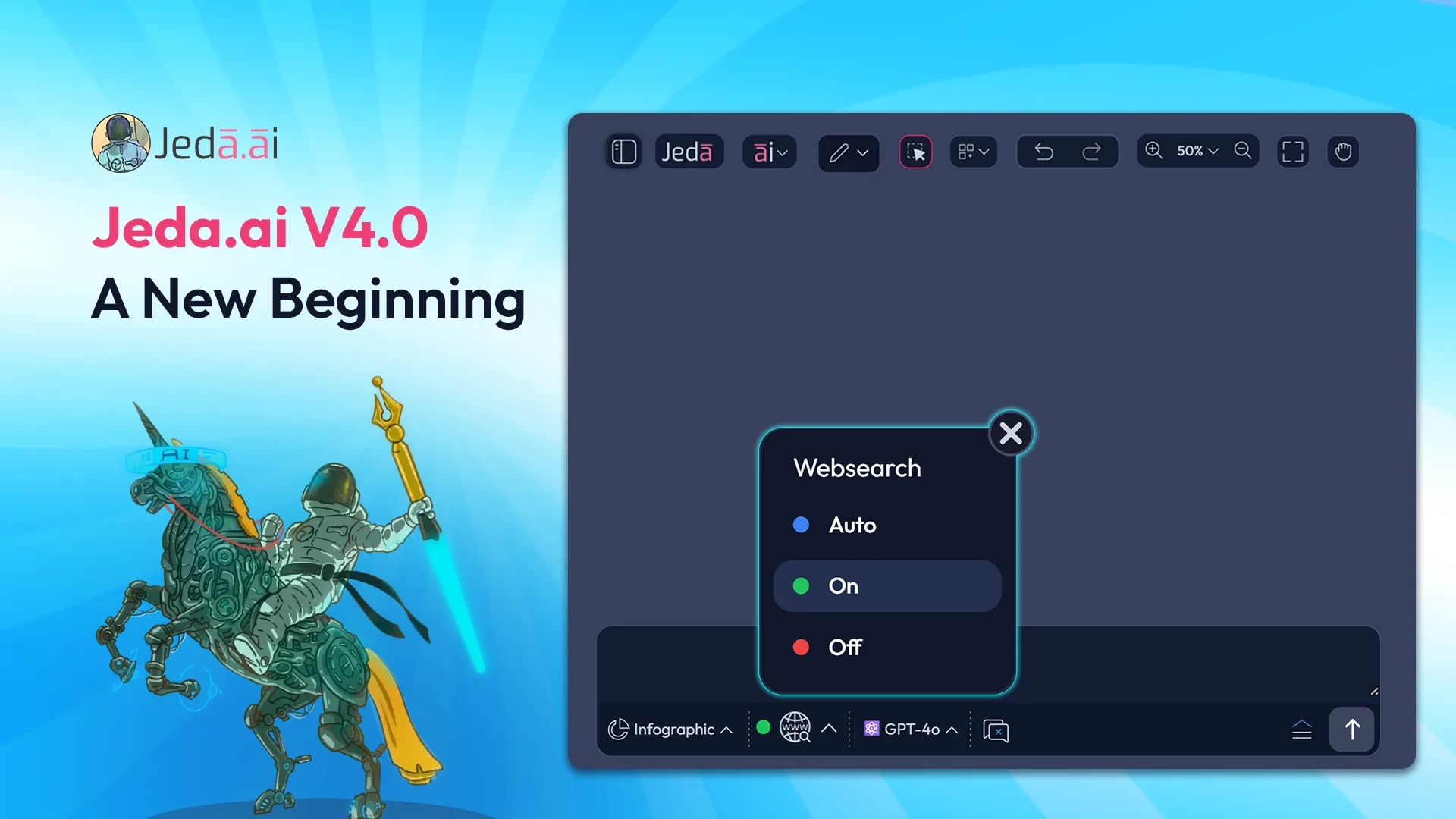 Real-Time Web Search & ai+ Diagram Assistant — Jeda.ai V4.0