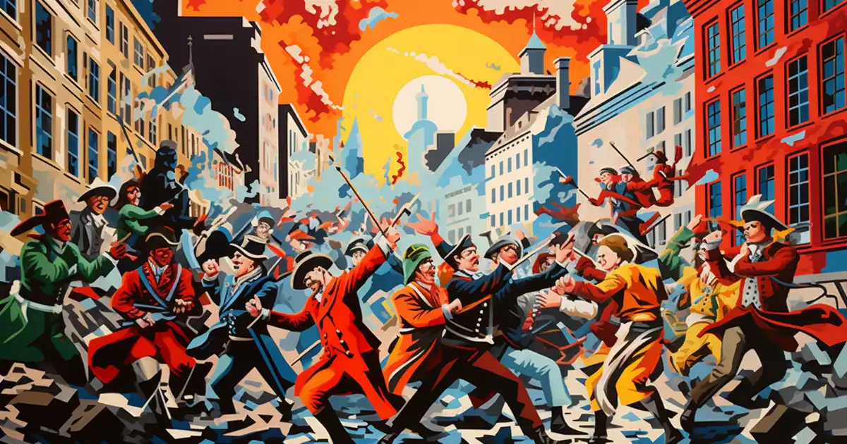 The Boston Massacre happening right after a picnic