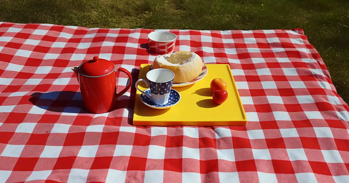 A picnic table in London