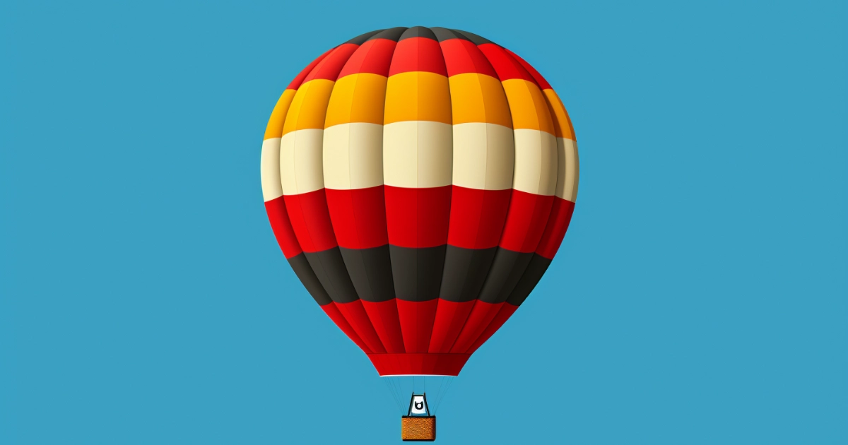 A hot air balloon flight