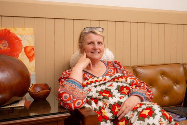 Executive Director of Cowan Community Action Group, Valerie Horn, in Whitesburg, Kentucky, at their headquarters, the town’s original post office turned office building.