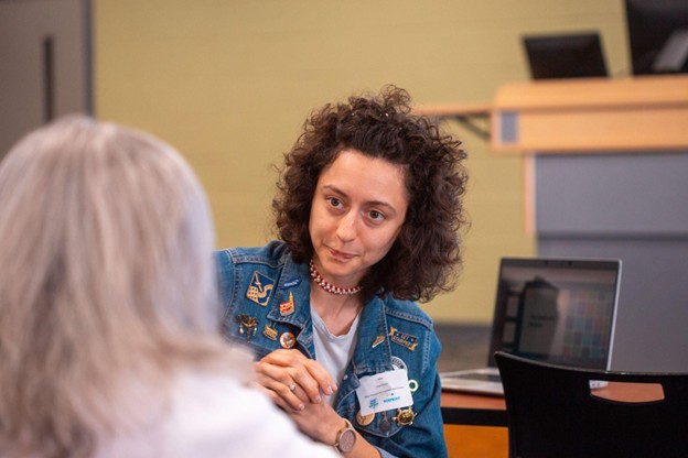 Julia Gerwe, Executive Director of New Pioneers for a Sustainable Future, participates in a two-day, Grant Ready Kentucky workshop focused on nonprofit grant readiness.