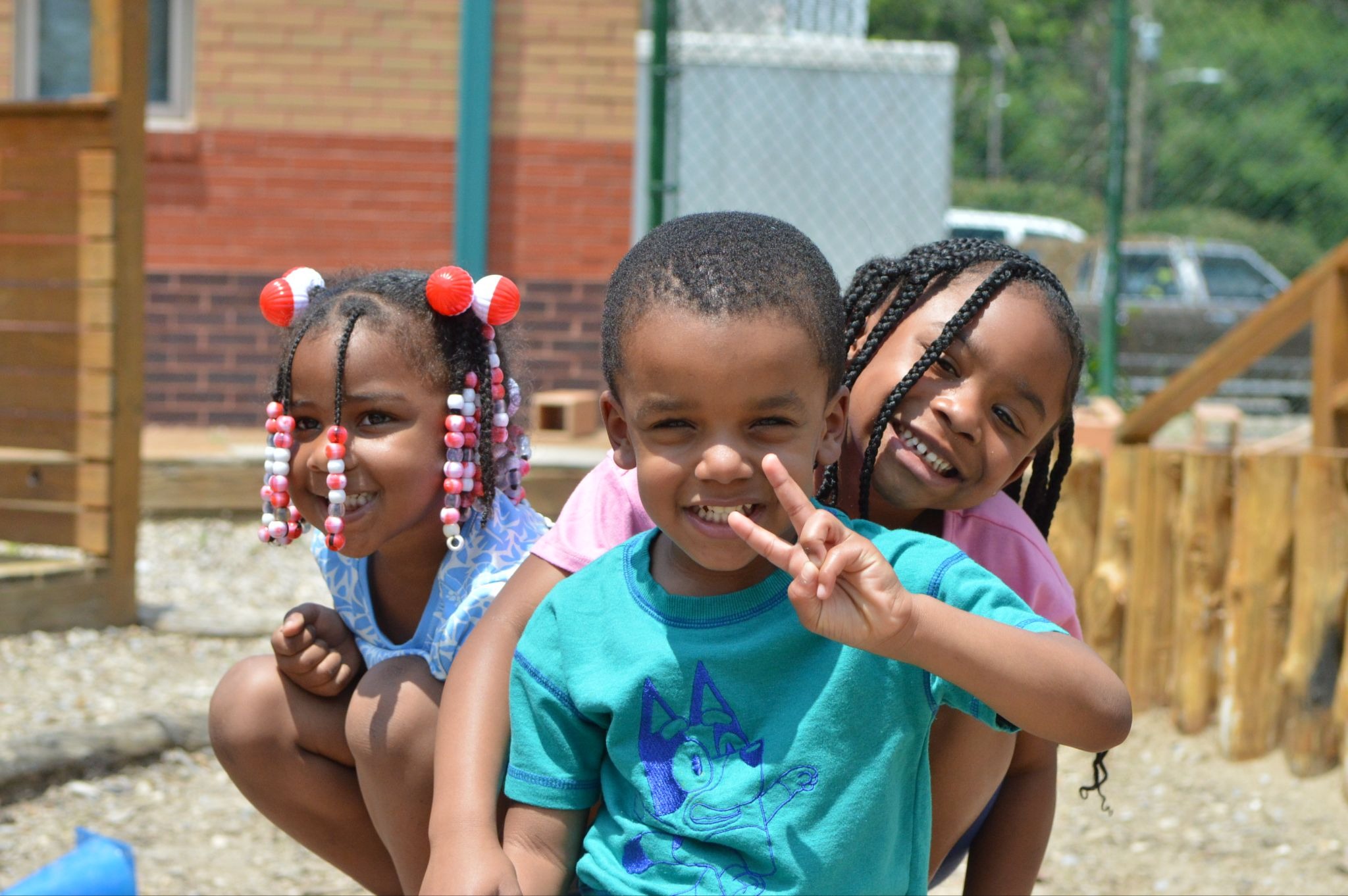 Children in the Greater Louisville Head Start program play outside. Family and Children’s Place operates Head Start services across multiple sites in Jefferson County.