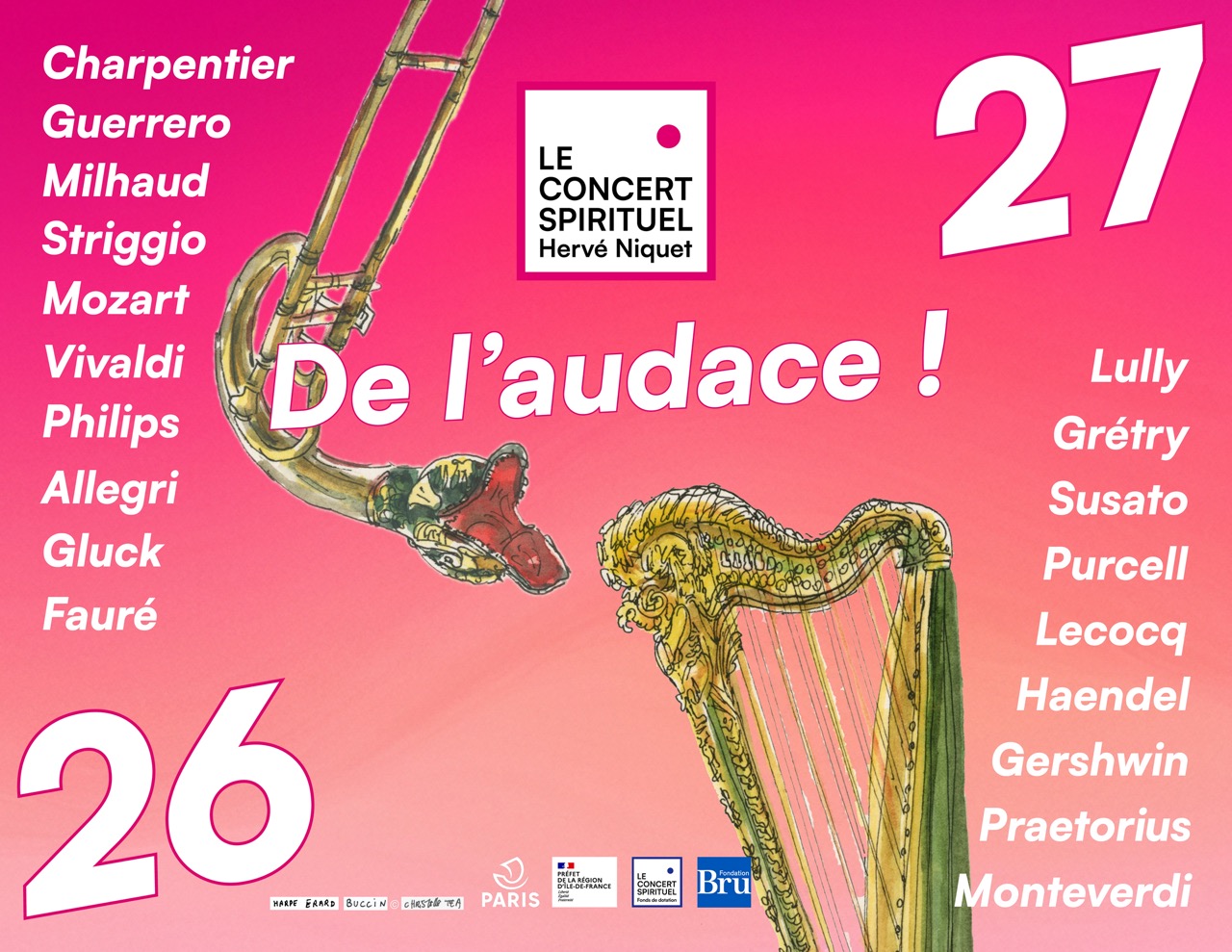 Charpentier Grétry Purcell Mozart Haendel Lully Monteverdi Concert Spirituel