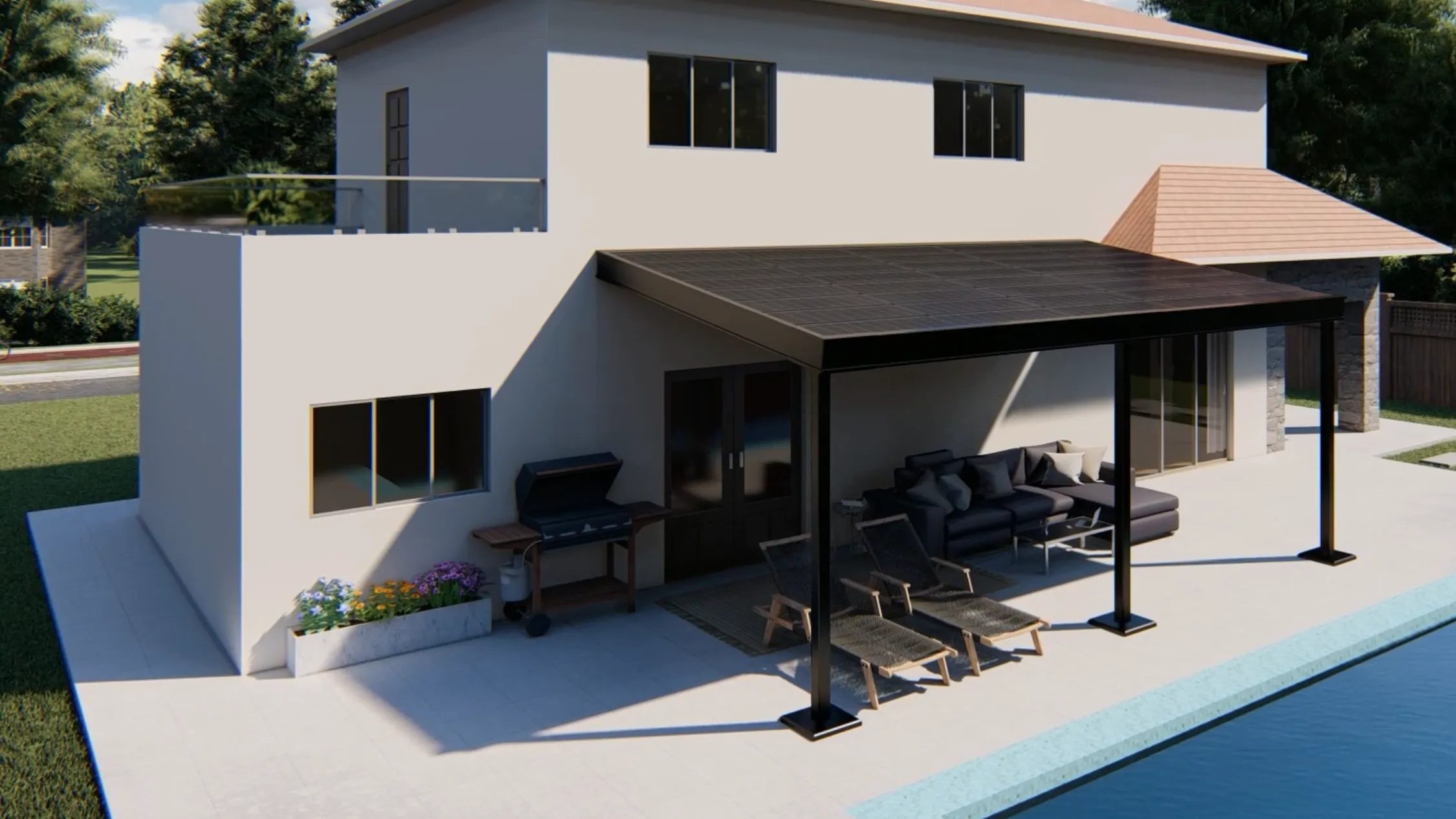 PowerGazebo Installed in a Garden 