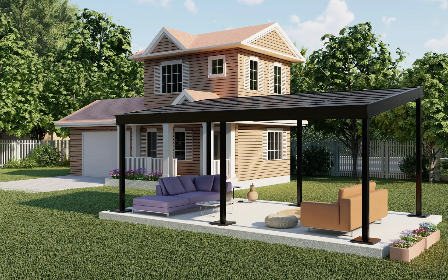 PowerGazebo Installed in a Garden 