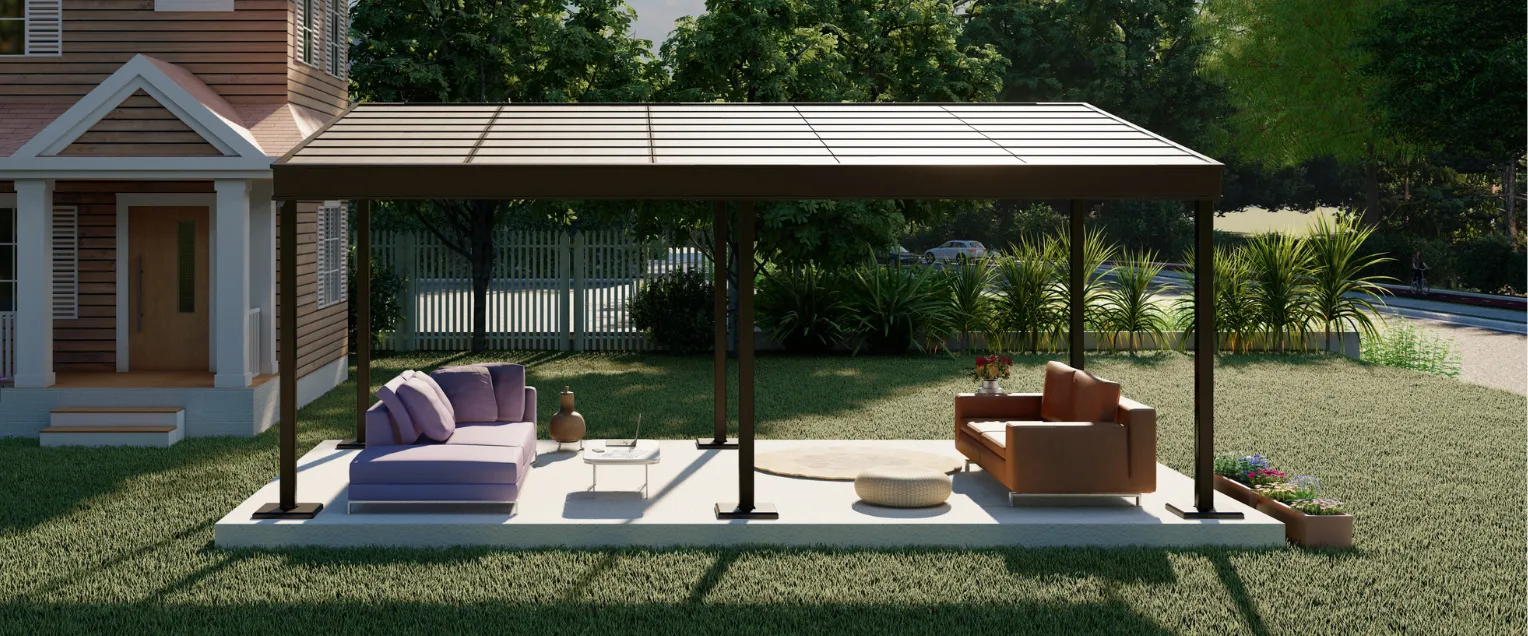 ARKA PowerGazebo Installed in a garden 