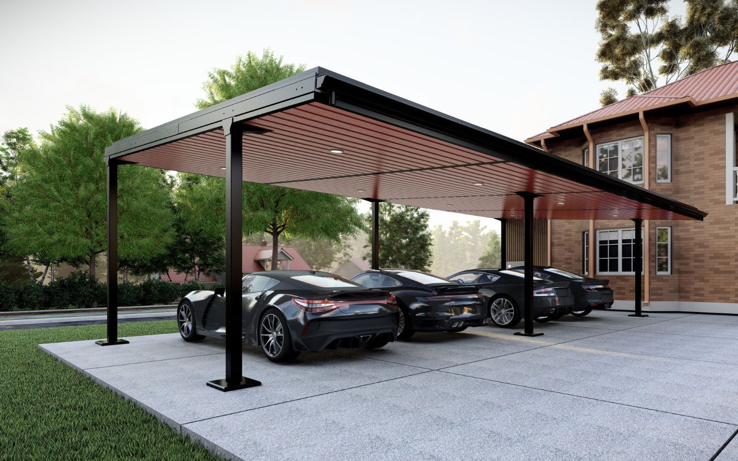 PowerGazebo Installed in a Garden 