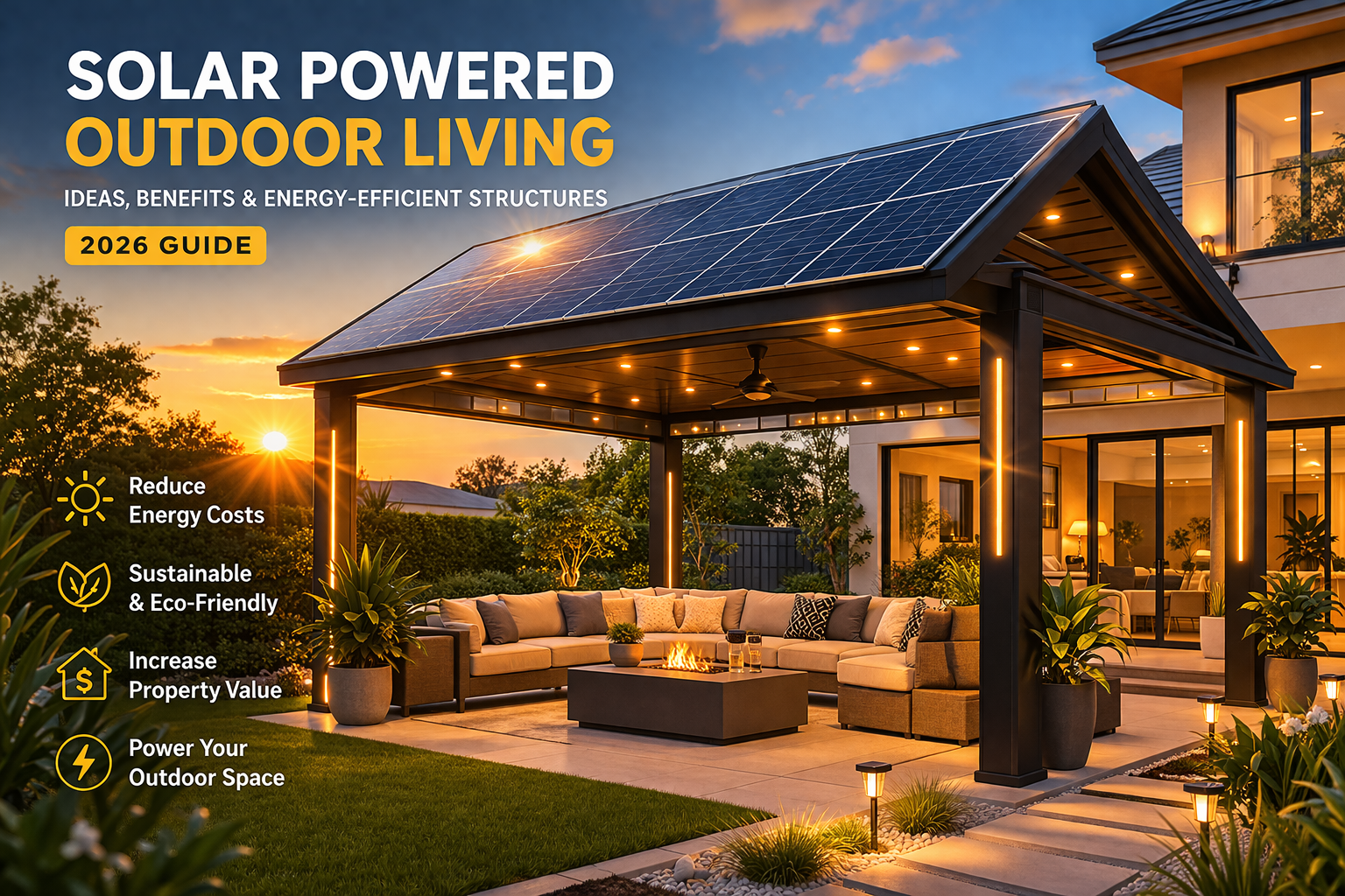 Solar Powered Outdoor Living Ideas & Energy-Efficient Solutions for Modern Homes