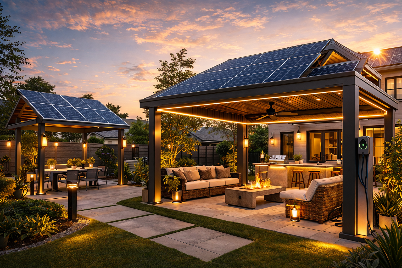 solar powered backyard design