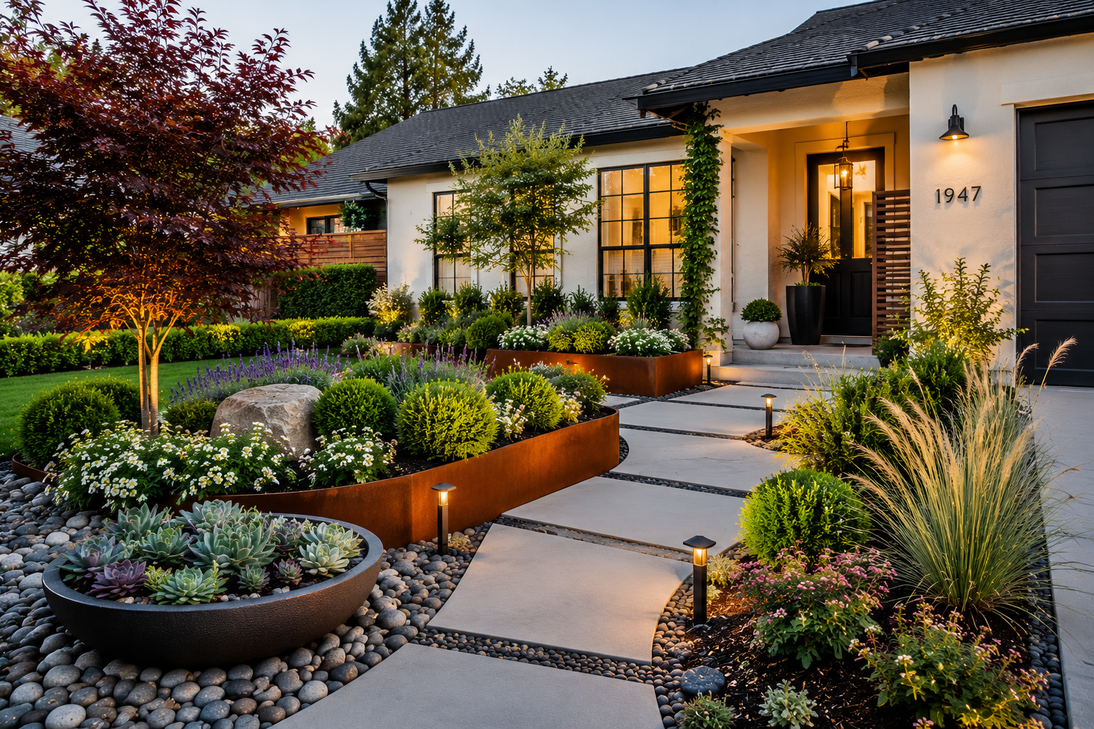front garden curb appeal design