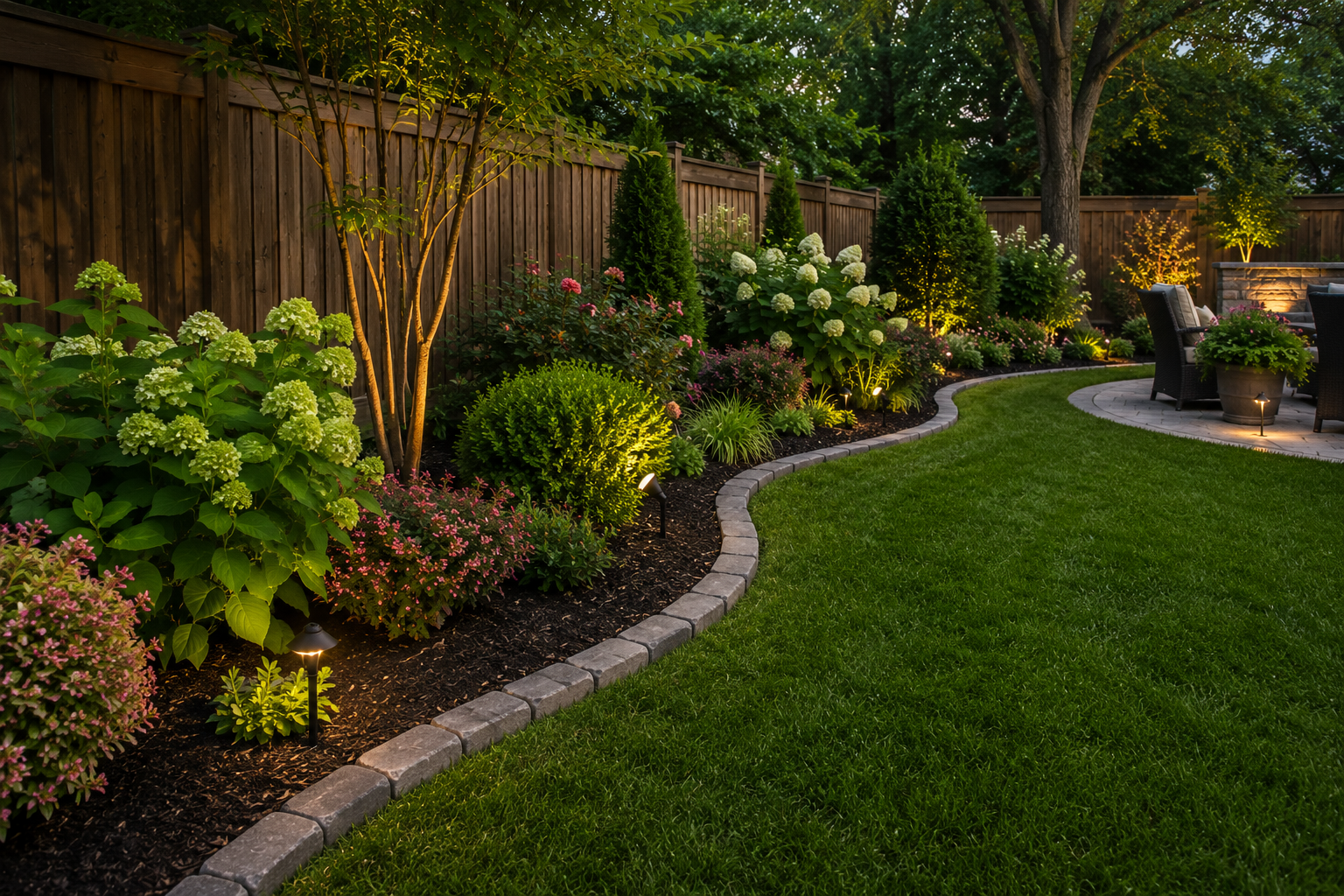 stone landscape edging