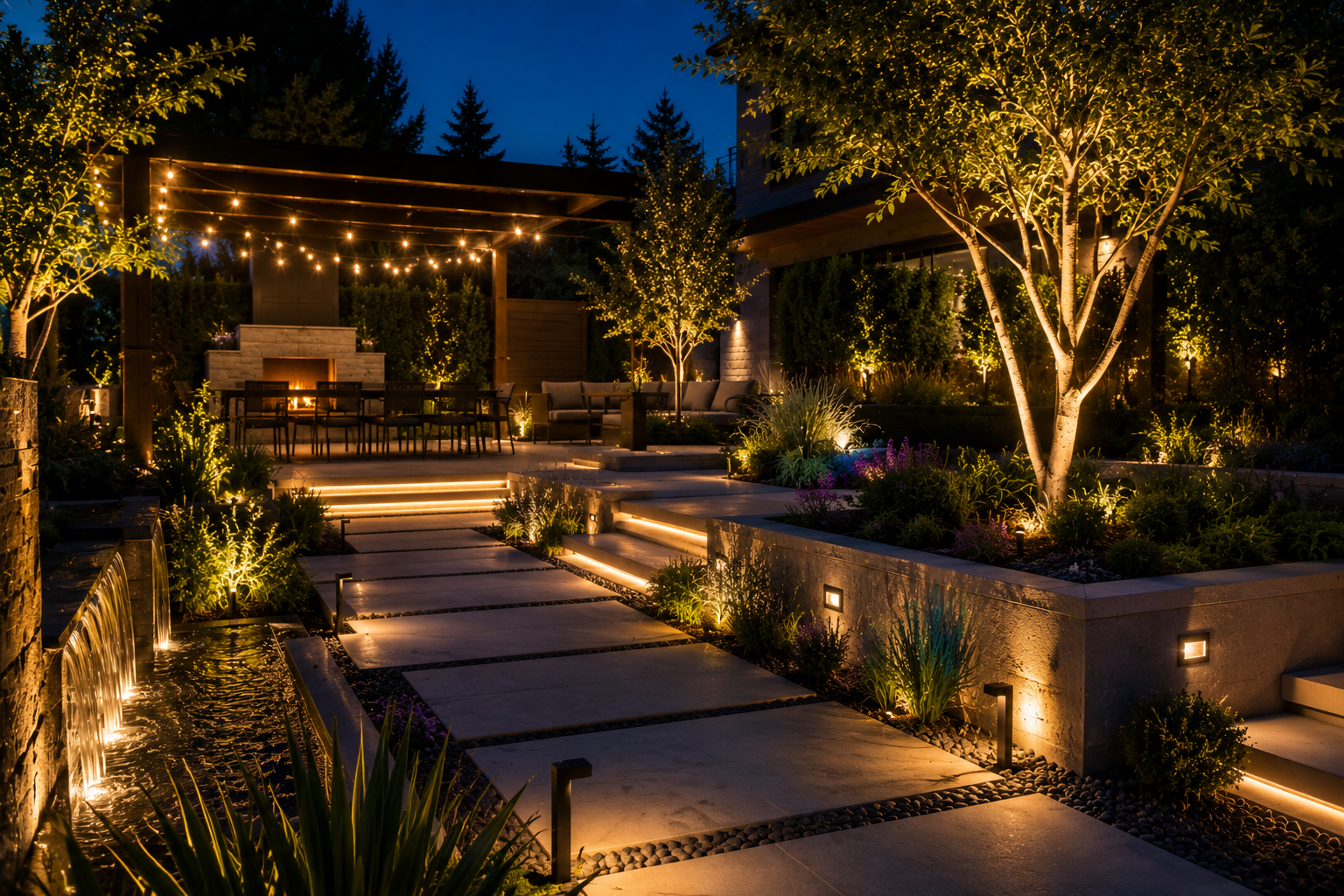 modern outdoor landscaping