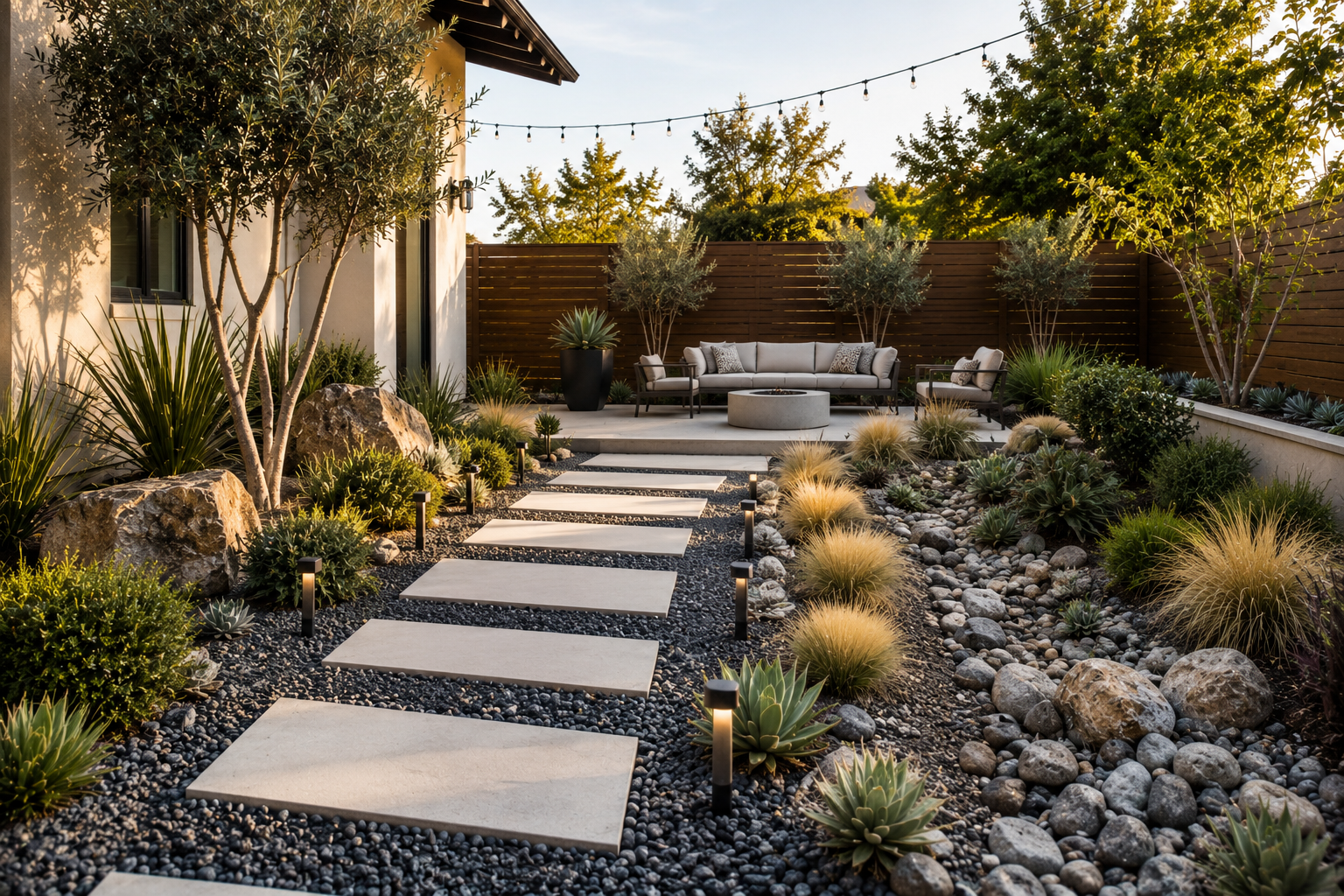 modern outdoor landscaping