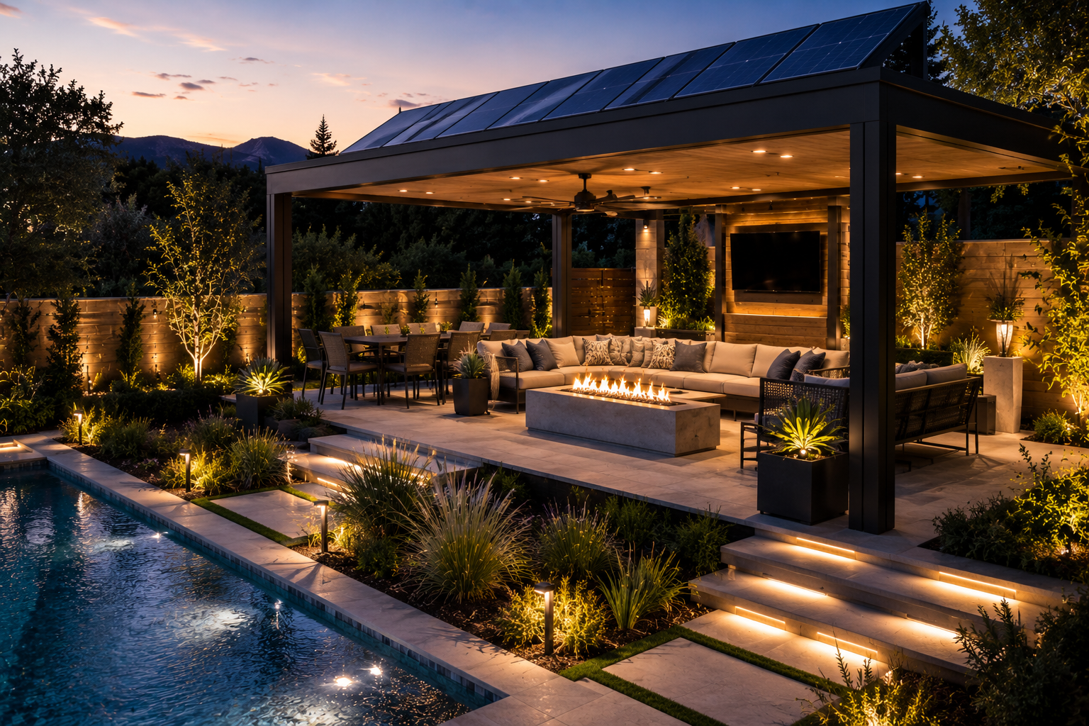 modern outdoor landscaping