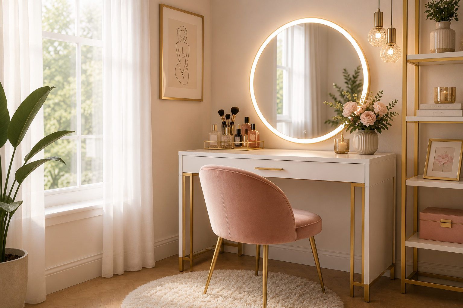 25 Small Vanity Desk Ideas: Modern Glam Setup Inspiration [2026]