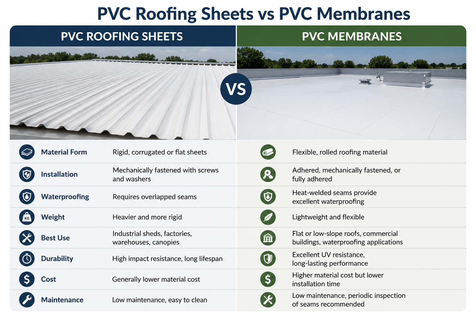 PVC roofing system