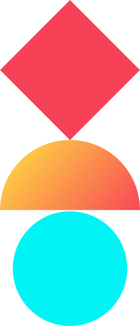 Stack of colourful shapes
