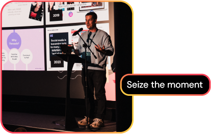 Drew speaking at previous Yas talk