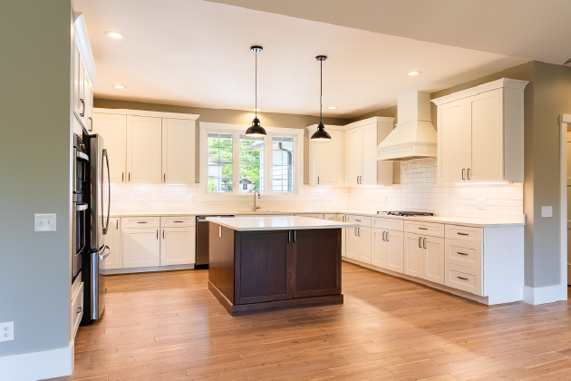 Photo features kitchen built by the Handy Home Guys