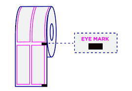Illustration of eye mark and registration track used in flexible film packaging to guide cutting alignment and prevent artwork errors in die line design | Steuart Nutrition