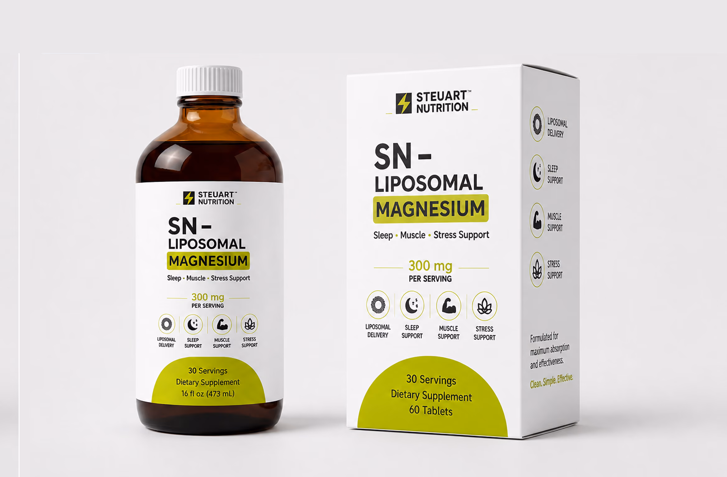 Stellart Nutrition SN-Liposomal Magnesium bottle and box.