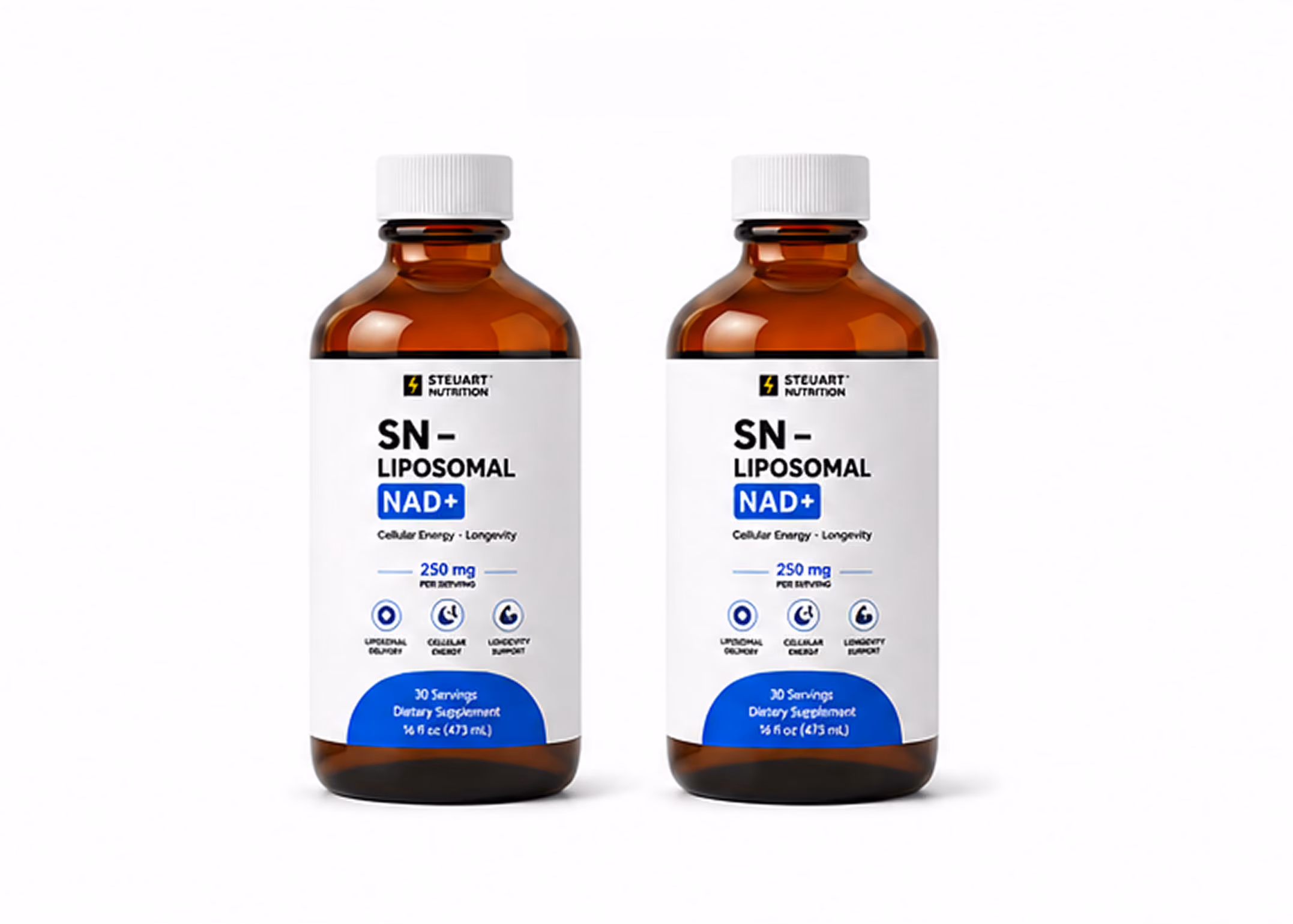 Stellart Nutrition SN-Liposomal NAD+ bottles