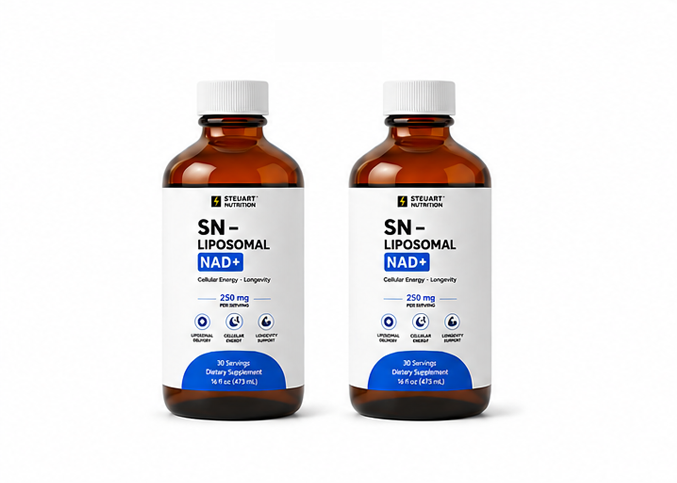 Stellart Nutrition SN-Liposomal NAD+ bottles