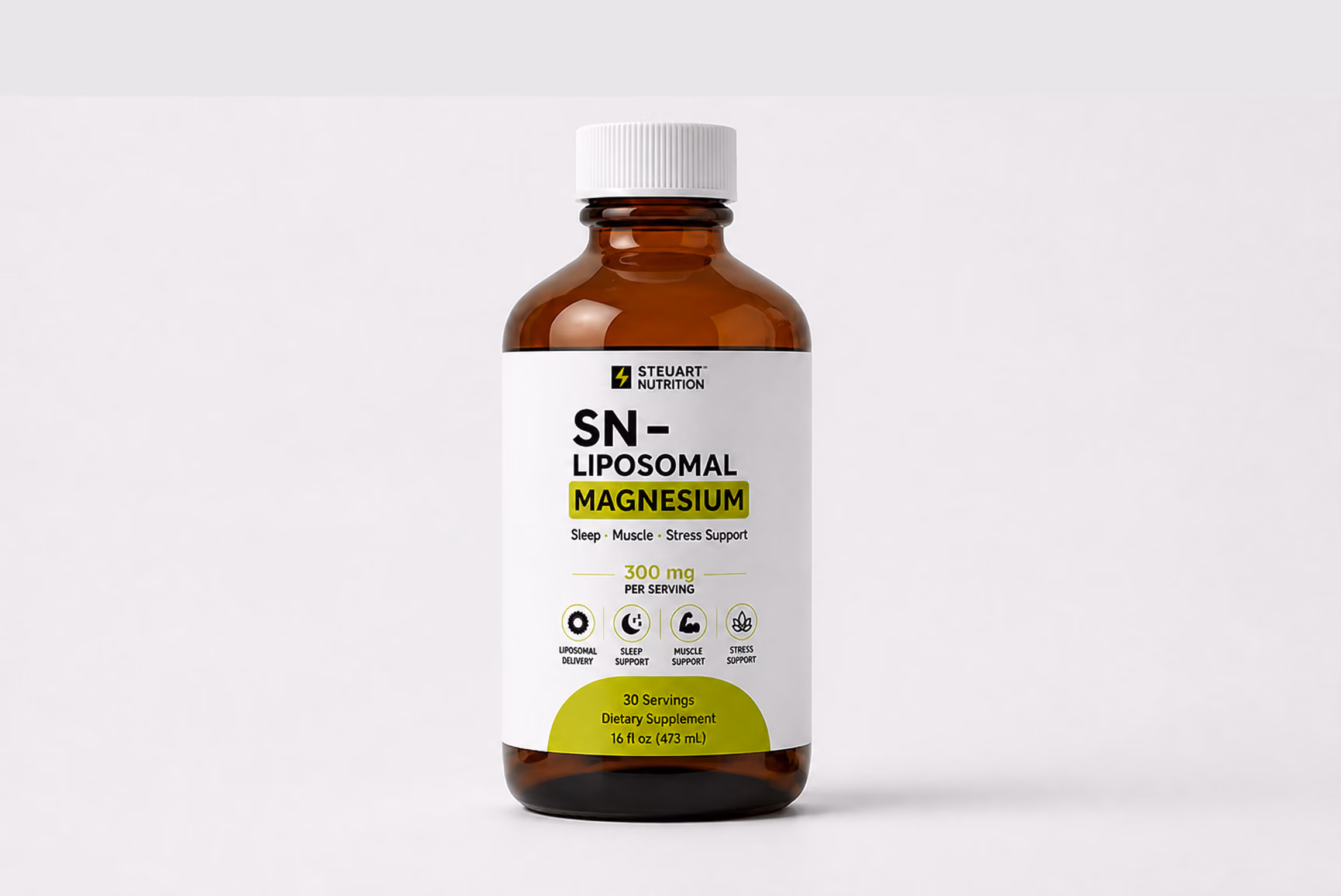 Liposomal magnesium supplement bottle