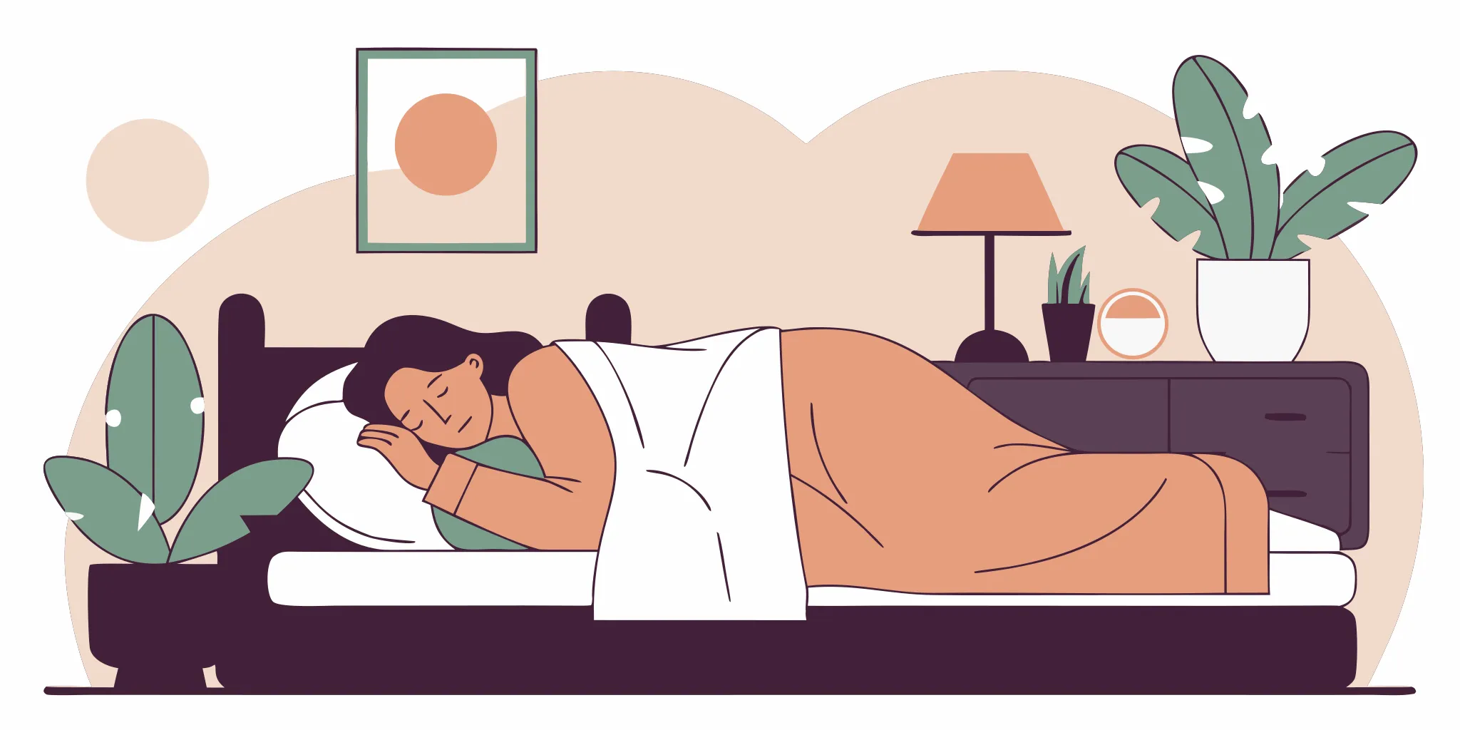 Woman resting comfortably during breast lift recovery