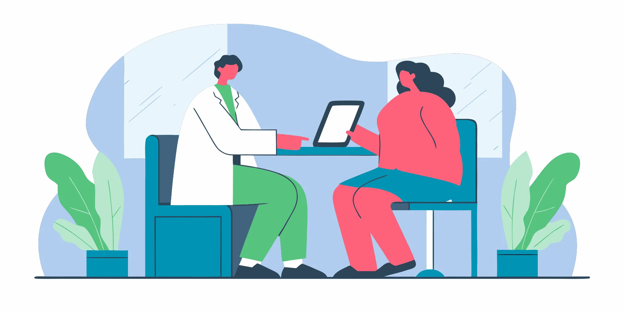Patient asking a doctor about the need to lose weight before surgery.