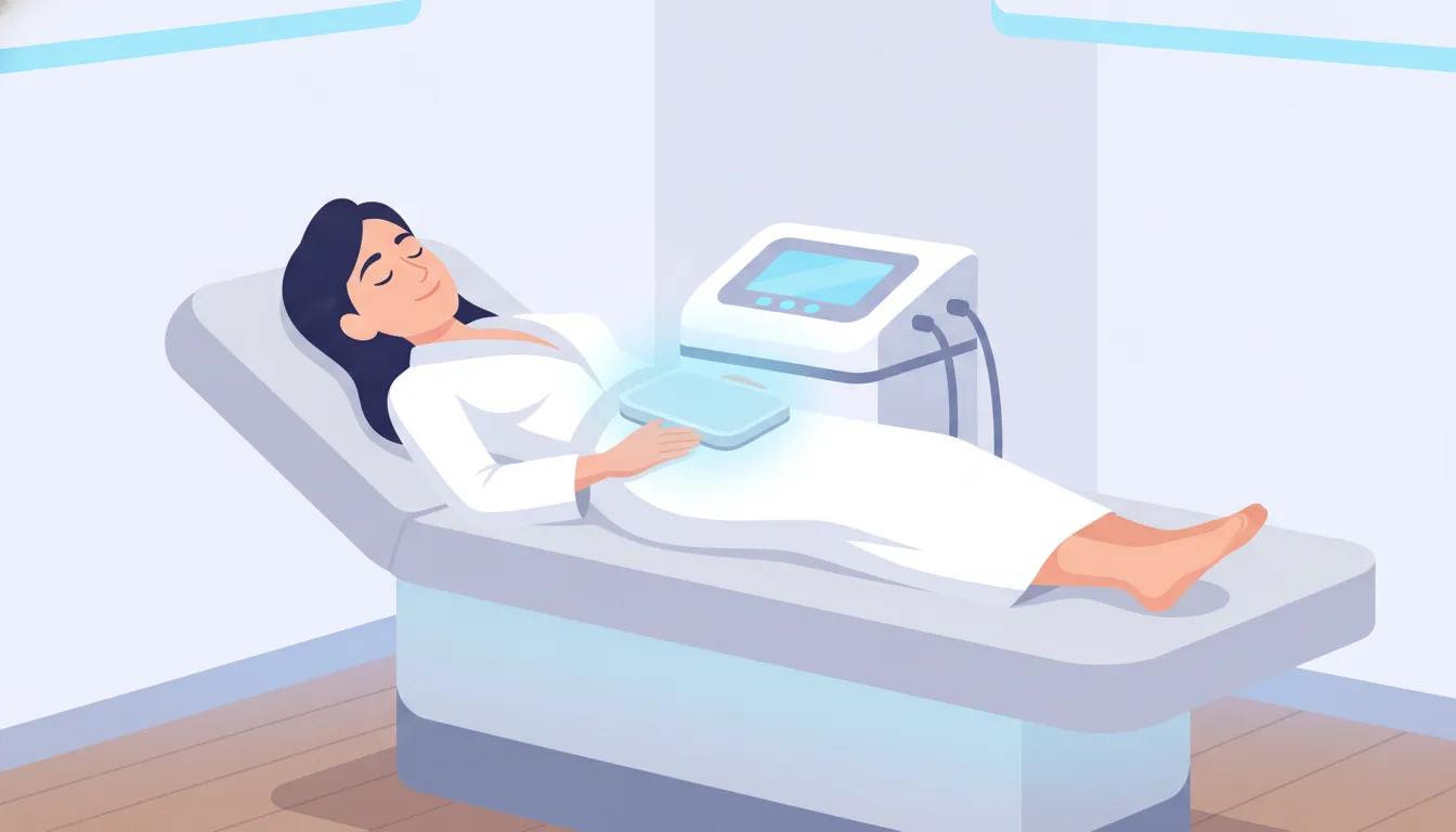 Non-invasive CoolSculpting fat reduction treatment in a Bakersfield med spa setting
