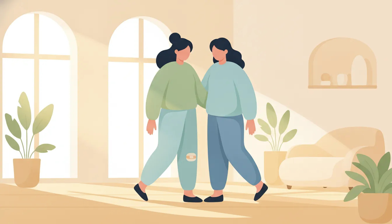 Patient taking a gentle walk during BBL recovery