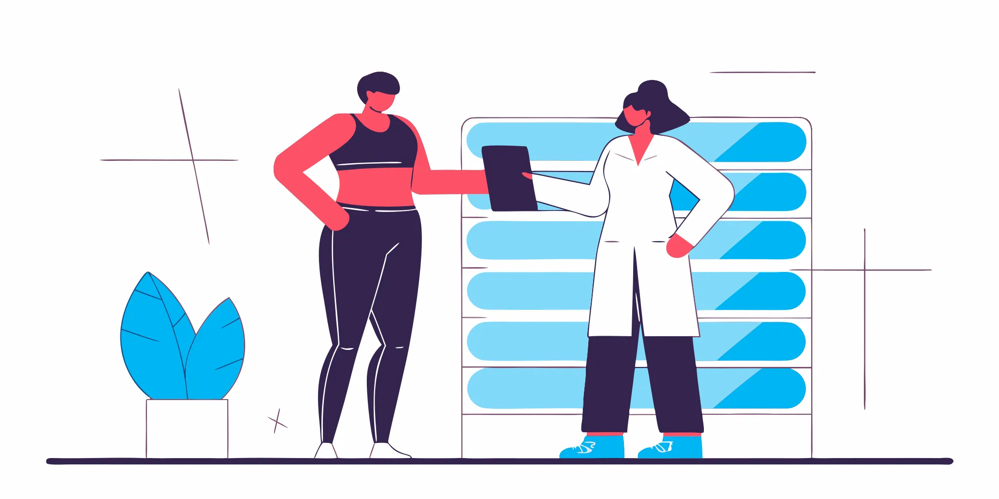 Woman consulting a specialist about CoolSculpting for body contouring after her weight loss journey.