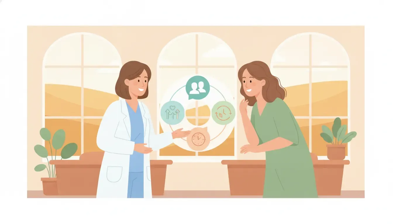 Clinician and patient discussing a personalized medical weight loss plan