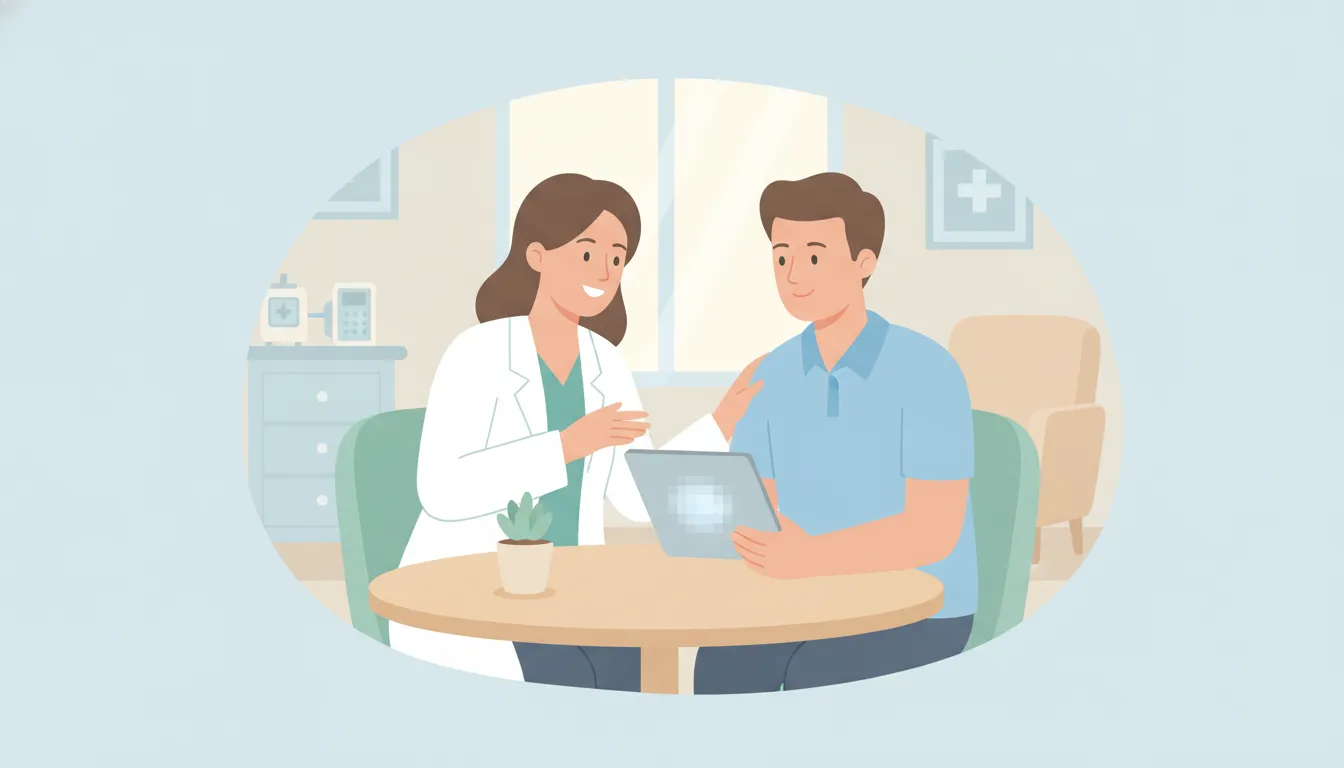 Provider reviewing a GLP-1 follow-up plan with a patient