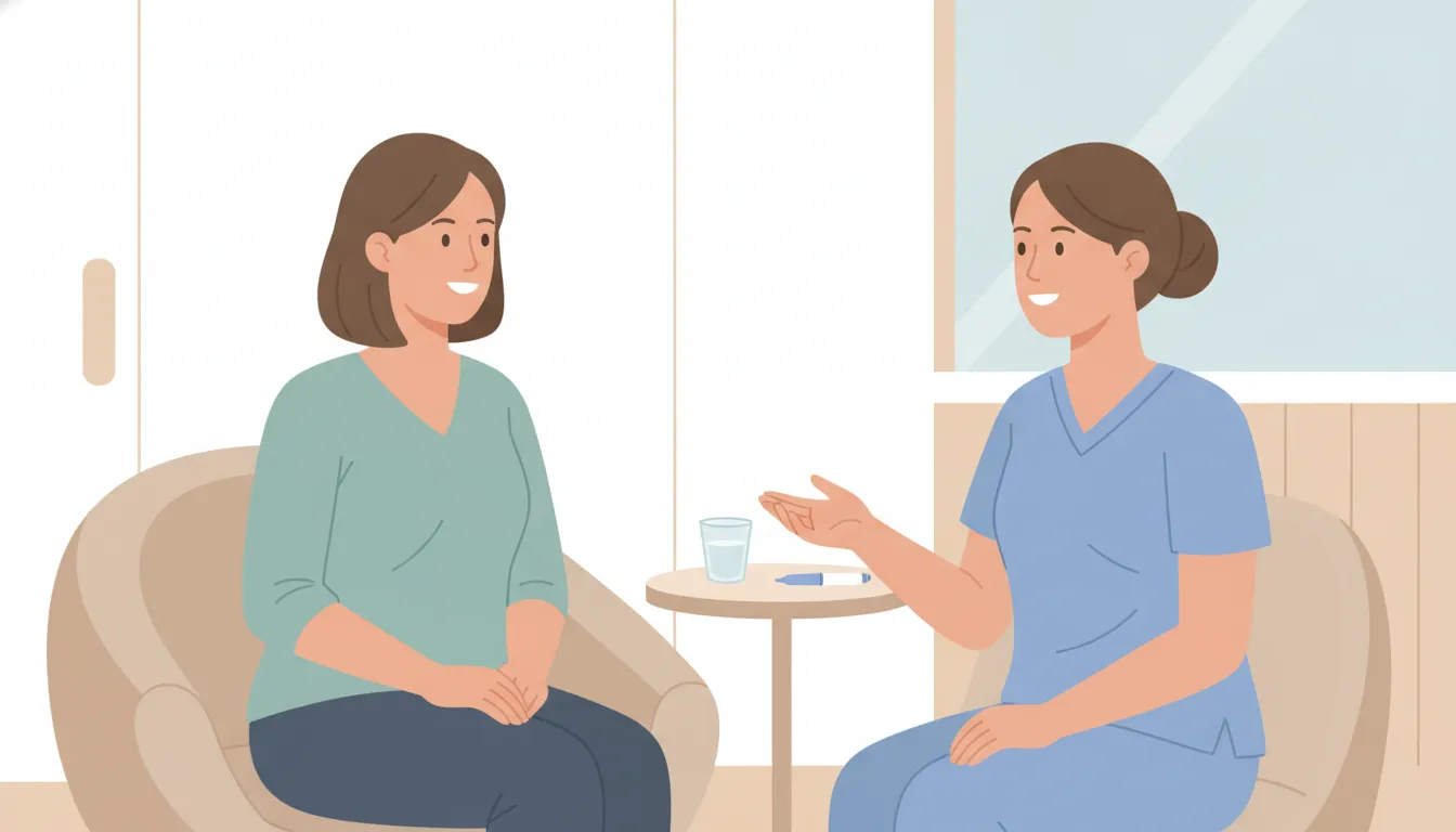 Clinician discussing semaglutide long-term safety with a patient