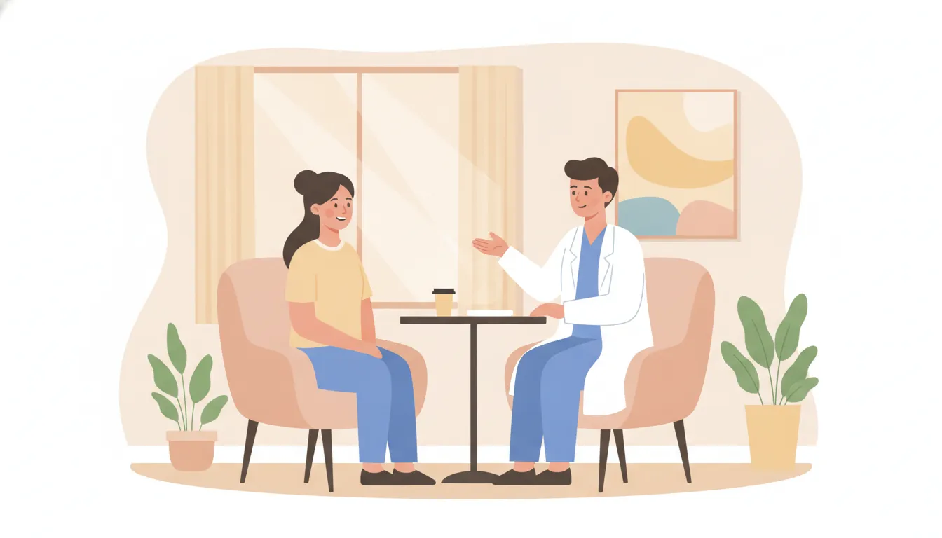 Patient discussing realistic dermal filler expectations with a provider