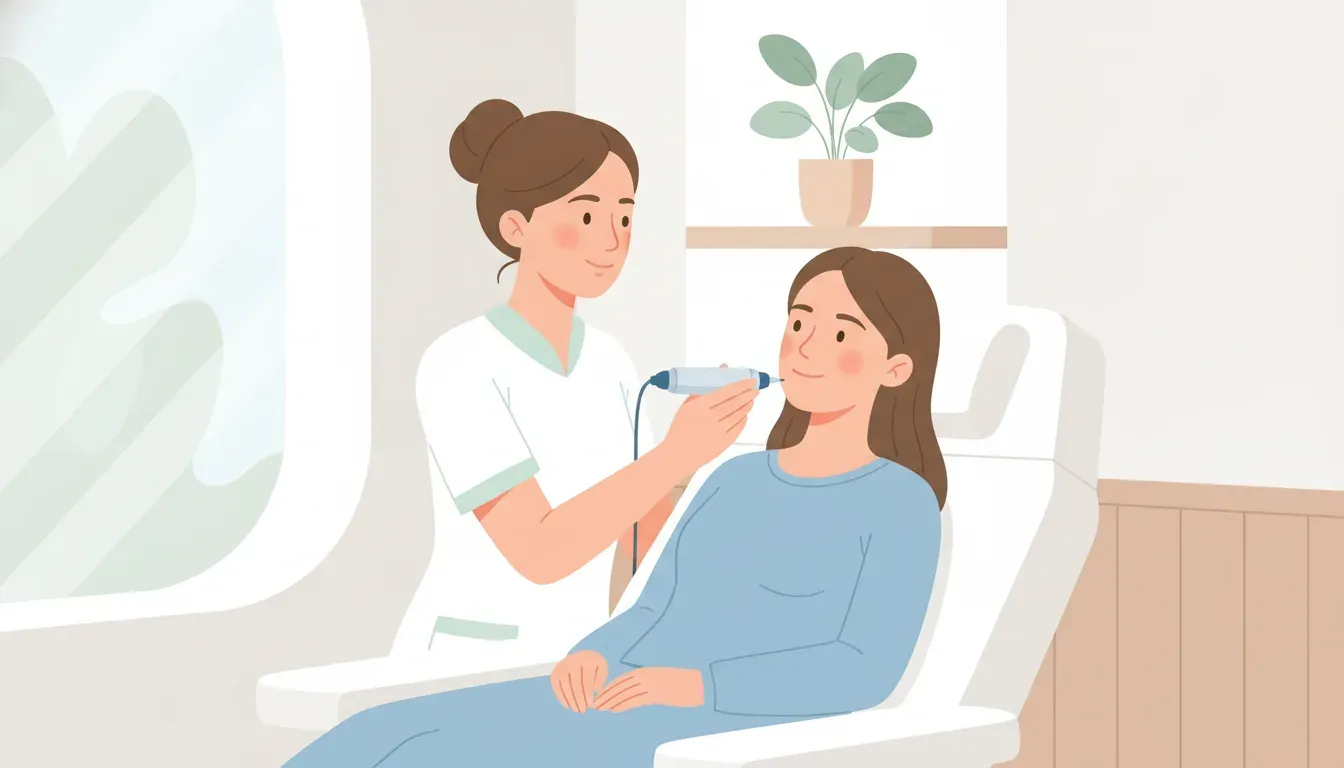 Microneedling treatment consultation in Bakersfield