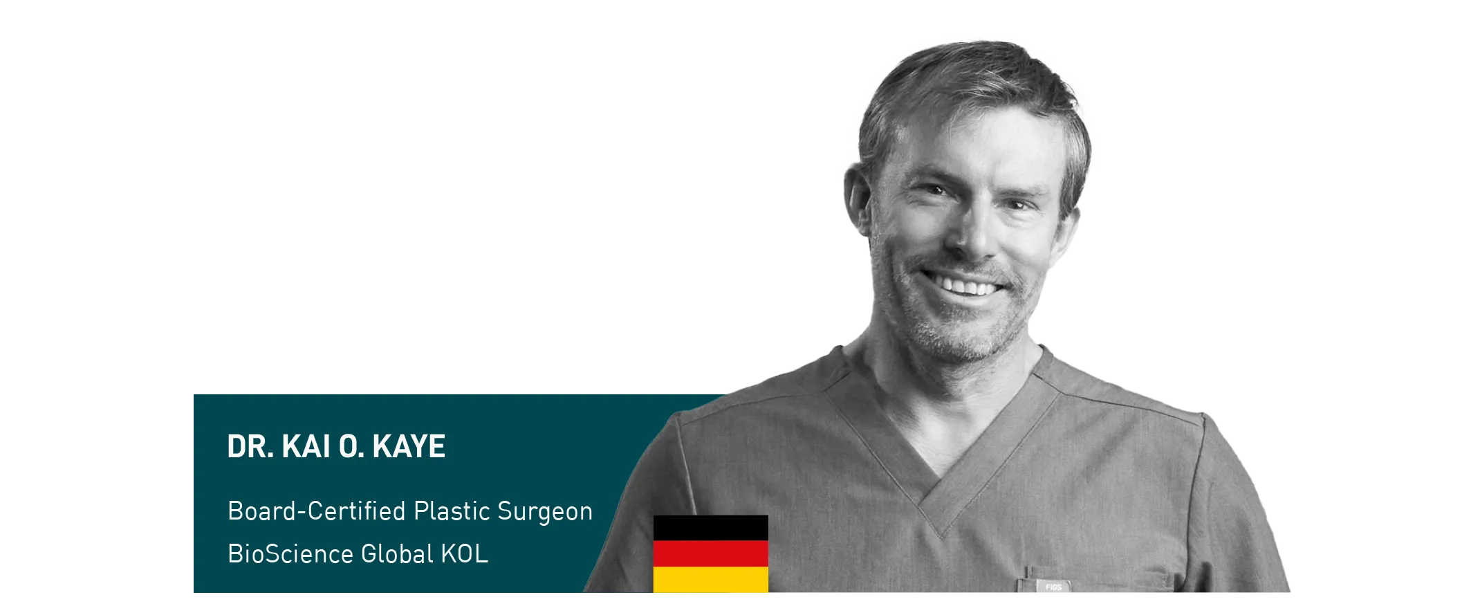 Dr. Kai O. Kaye, Board-Certified Plastic Surgeon and BioScience Global KOL, Germany.